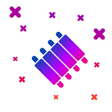 Mavi ızgara domuz pirzolası, beyaz arka planda izole edilmiş. Soyut çember rastgele noktalar. Vektör.