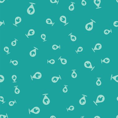 Gri arkaplanda ateş alev ikonu olan beyaz harita işaretçisi. Yakında yangın var. Kare cam paneller. Vektör.