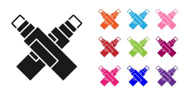 Siyah İşaretli kalem simgesi beyaz arkaplanda izole edildi. Simgeleri renklendirin. Vektör.