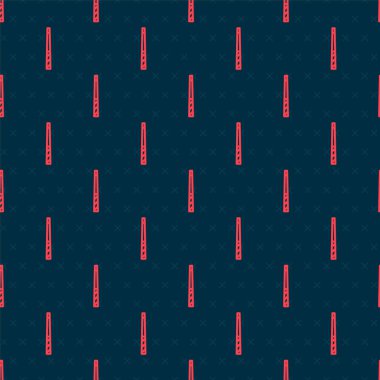 Kırmızı çizgi bilardo ıstakası simgesi siyah arkaplanda izole edilmiş. Vektör.