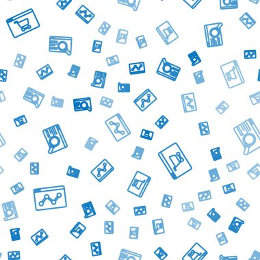 Web sitesi istatistiğini, çevrimiçi alışveriş ekranını ve UX dizaynını pürüzsüz desen üzerine ayarla. Vektör.