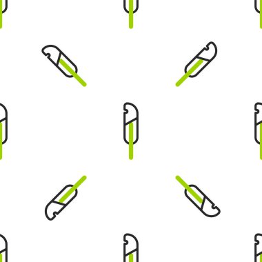 Satır Tüyü kalem simgesi beyaz arkaplanda izole edilmiş kusursuz desen. Vektör İllüstrasyonu.