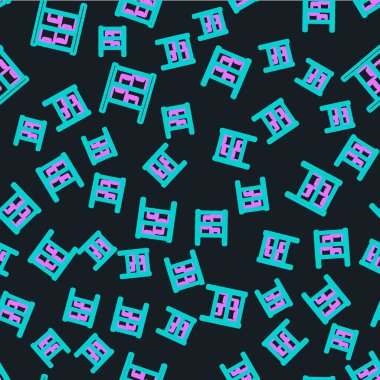 Hat Deposu simgesi siyah arkaplanda kusursuz desen izole etti. Vektör İllüstrasyonu.