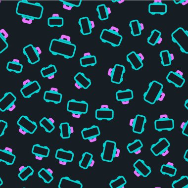 Silah ikonunun depolanması ve taşınması için kullanılan hat silahı çantası siyah arka planda izole edilmiş. Vektör.