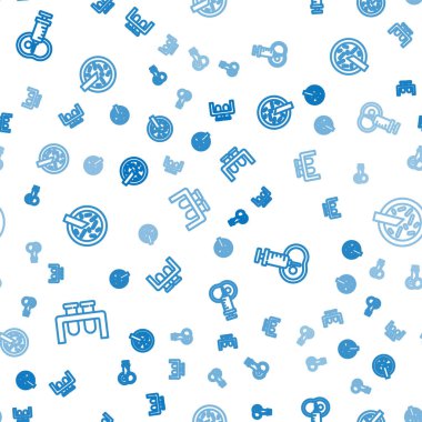 Hat test tüpü ve matara, genetik olarak modifiye edilmiş et ve petri kabını kusursuz desenli bakterilerle ayarla. Vektör.