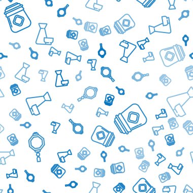 Çin kağıt feneri, bal kavanozu ve Çin çay seremonisini pürüzsüz desenlere göre ayarla. Vektör.