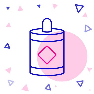 Firework çizgi simgesi beyaz arkaplanda izole edildi. Eğlence partisi anlayışı. Patlayıcı havai fişek sembolü. Renkli taslak konsepti. Vektör İllüstrasyonu.