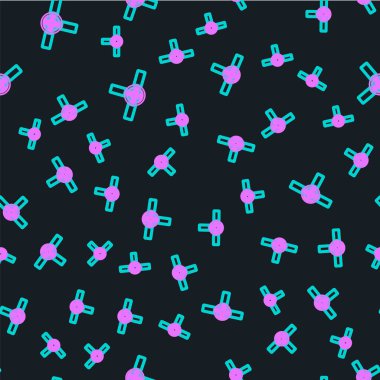 Çizgi Endüstrisi metalik borular ve kapakçık simgesi siyah arkaplanda izole edilmiş. Vektör İllüstrasyonu.