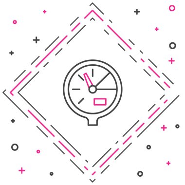 Çizgi Su göstergesi simgesi beyaz arkaplanda izole edildi. Renkli taslak konsepti. Vektör İllüstrasyonu.