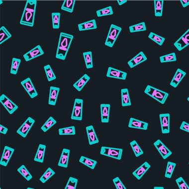 Çizgi kayganlaştırıcı simgesi siyah arkaplanda izole edilmiş. Yağlama jeli. Erotik seks oyunları için krem. Paketli tüp. Vektör İllüstrasyonu.