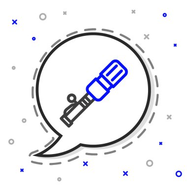 RKG 3 hattı anti-tank el bombası ikonu beyaz arkaplanda izole edildi. Renkli taslak konsepti. Vektör.