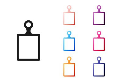 Kağıt kesme tahtası simgesi gri arkaplanda izole edildi. Kesme tahtası sembolü. Kağıt sanatı tarzı. Vektör.