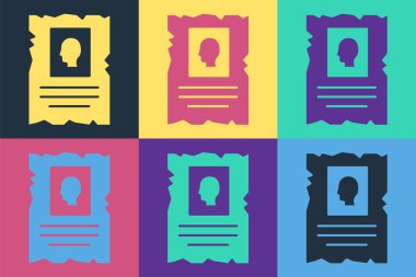 Pop Art, arka planda izole edilmiş batı poster ikonu istiyor. Ödül parası. Ölü ya da diri, kanun kaçağı. Vektör.