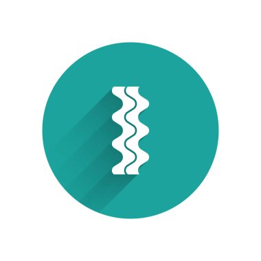 Kağıt kesiği domuz pastırması çizgisi simgesi mavi arkaplanda izole edilmiş. Kağıt sanatı tarzı. Vektör.