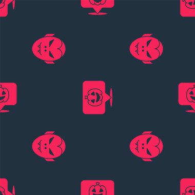 Vampir ve Balkabağı 'nı kusursuz bir kalıba sokun. Vektör.