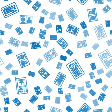 Seyahat broşürü, vizeli pasaport ve pasaport ayarlayın. Vektör.