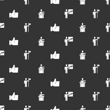 Takım liderini ayarla, Hand beğendi ve hoparlörü kusursuz düzende tut. Vektör.