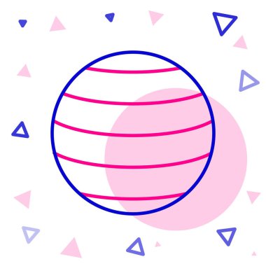 Çizgi Gezegeni Venüs simgesi beyaz arkaplanda izole edildi. Renkli taslak konsepti. Vektör.