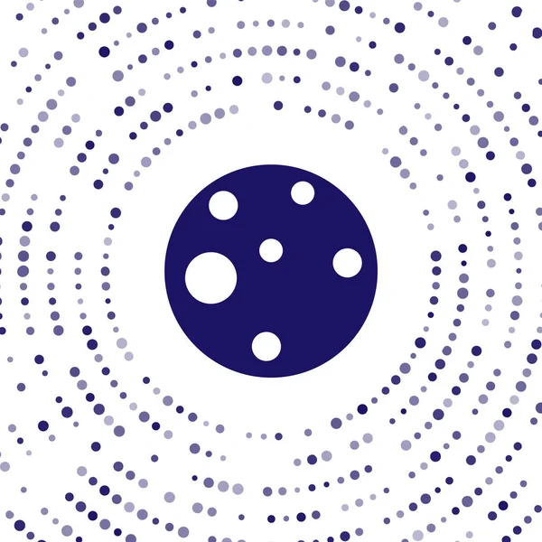 Mavi Gezegen Mars simgesi beyaz arkaplanda izole edilmiş. Soyut çember rastgele noktalar. Vektör.