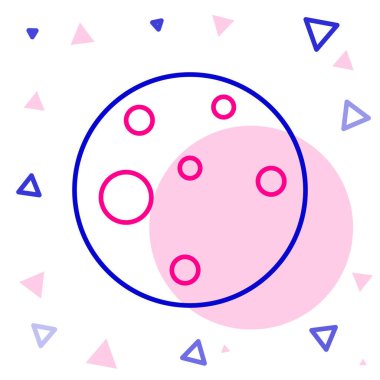 Mars Gezegeni çizgi simgesi beyaz arkaplanda izole edildi. Renkli taslak konsepti. Vektör.