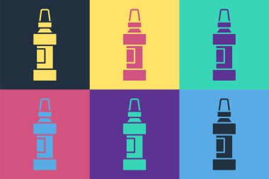 Pop Art Marker kalem simgesi renk arkaplanında izole edildi. Vektör.