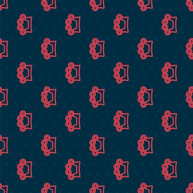 Kırmızı çizgi Brass eklem simgesi siyah arka planda izole edilmiş kusursuz desen. Vektör.