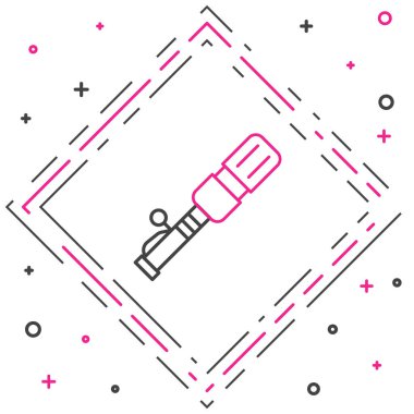 RKG 3 hattı anti-tank el bombası ikonu beyaz arkaplanda izole edildi. Renkli taslak konsepti. Vektör.