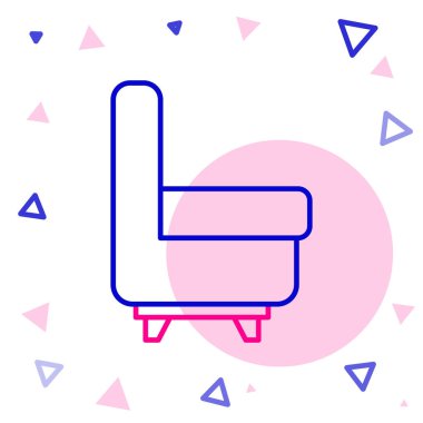 Hat Kol Koltuğu simgesi beyaz arkaplanda izole edildi. Renkli taslak konsepti. Vektör İllüstrasyonu.