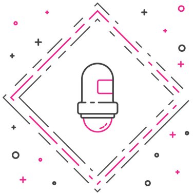 Terleme önleyici deodorant rulo simgesi beyaz arkaplanda izole edildi. Vücut hijyeni için kozmetik. Renkli taslak konsepti. Vektör İllüstrasyonu.