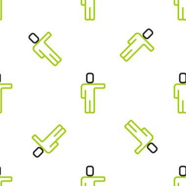 Çizgi başı avlama ikonu beyaz arka planda izole edilmiş pürüzsüz desen. İş hedefi ya da İstihdam tabelası. İş için insan kaynakları ve adam toplama. Vektör.