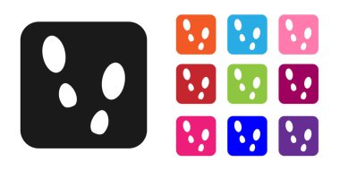 Beyaz arkaplanda siyah insan ayak izleri ikonu var. Ayakkabı tabanı. Simgeleri renklendirin. Vektör.