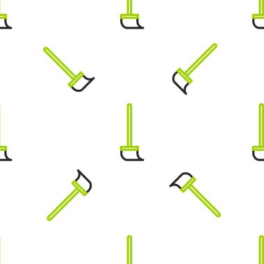 Çizgi Temizleme simgesi beyaz arkaplanda izole edilmiş kusursuz desen. Temizlik hizmeti konsepti. Vektör İllüstrasyonu.