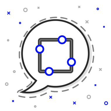 Hat Elektrik devre şeması simgesi beyaz arkaplanda izole edildi. Devre kartı. Renkli taslak konsepti. Vektör İllüstrasyonu.