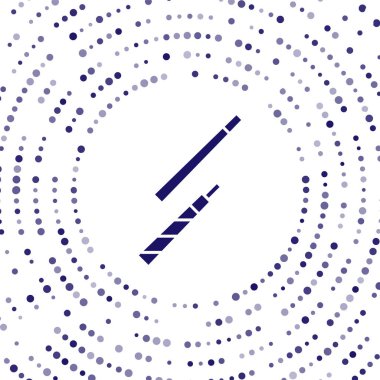 Beyaz arkaplanda mavi bilardo simgesi izole edildi. Soyut çember rastgele noktalar. Vektör.