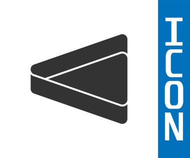 Gri bilardo üçgeni ikonu beyaz arkaplanda izole edildi. Vektör.