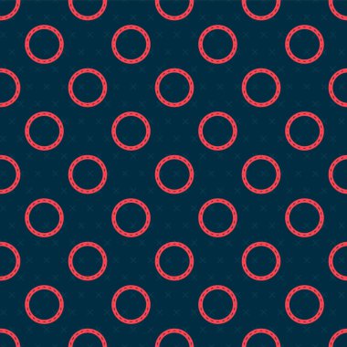 Kırmızı çizgi bisiklet tekeri simgesi siyah arkaplanda izole edilmiş kusursuz desen. Bisiklet yarışı. Tekerlek havası. Spor malzemeleri. Vektör.