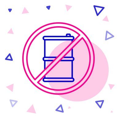 Beyaz arka planda izole edilmiş benzin ikonu namlusu yok. Dizel gaz ikonu. Renkli taslak konsepti. Vektör İllüstrasyonu.