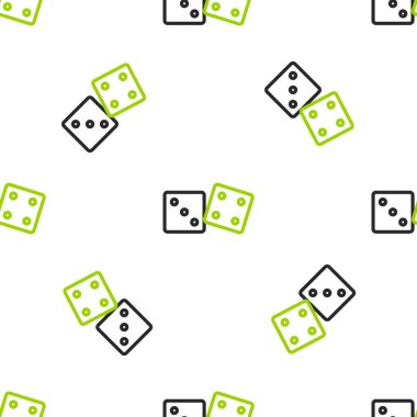 Çizgi Oyun simgesi beyaz arkaplanda izole edilmiş pürüzsüz desen. Kumarhane kumarı. Vektör İllüstrasyonu.