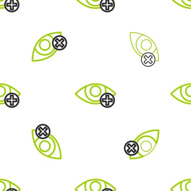 Kırmızı çizgi göz efekti simgesi beyaz arkaplanda izole edilmiş pürüzsüz desen. Göz kızarıklığı. Göz iltihabı. Vektör İllüstrasyonu.