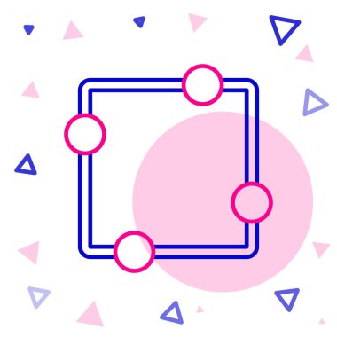 Hat Elektrik devre şeması simgesi beyaz arkaplanda izole edildi. Devre kartı. Renkli taslak konsepti. Vektör İllüstrasyonu.