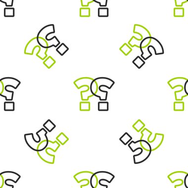 Çizgi Soru işareti simgesi beyaz arkaplanda izole edilmiş kusursuz desen. SSS işareti. Dosyaları kopyala, konuşma balonu ve grafiğini çıkar. Vektör.