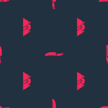 Dağlar ve Bıçak 'ı kusursuz bir düzene sokun. Vektör.