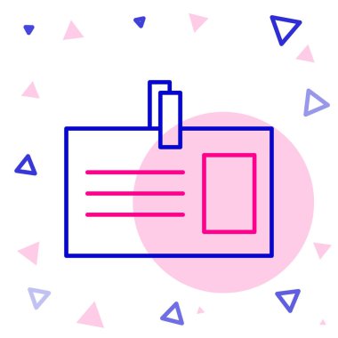 Beyaz arkaplanda çizgi tanımlama simgesi izole edildi. Sunum için, şirketin kimliği için, reklam için kullanılabilir. Renkli taslak konsepti. Vektör İllüstrasyonu.