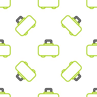 Silah ikonunun depolanması ve taşınması için kullanılan hat silahı çantası beyaz arka planda izole edilmiş. Vektör.