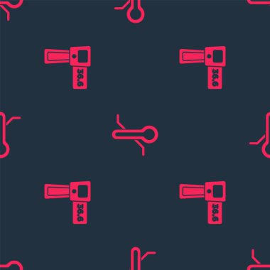 Dijital termometreyi ve Meteorolojiyi kusursuz kalıba ayarla. Vektör.