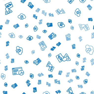 Hat web sitesi istatistiği, ön uç geliştirme ve bulut hesaplama kilidini kusursuz desen üzerine ayarla. Vektör.