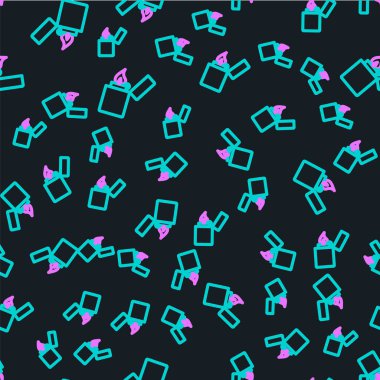 Çizgi Aydınlatma simgesi siyah arkaplanda izole edilmiş. Vektör İllüstrasyonu.