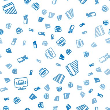 Çizgi konumu kovboyu, Pan flütü ve oklu titrek dikişsiz desenli titrek. Vektör.