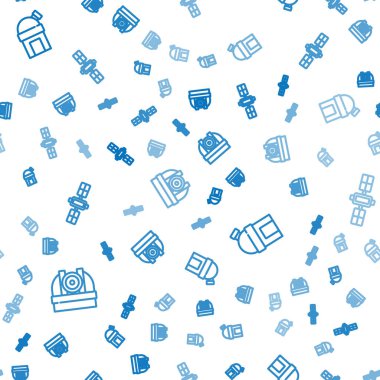 Çizgiyi Astronomik Gözlemevi 'ne ve uyduyu kusursuz desene ayarlayın. Vektör.