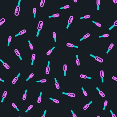 Kızarmış sosis simgesi siyah arkaplanda izole edilmiş. Izgara sosis ve aroma işareti. Vektör İllüstrasyonu.